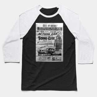 Bonnie and Clyde Death Car Baseball T-Shirt